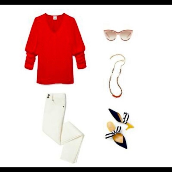 Sold * NWT | CAbi Aurora Blouse Vermillion; Style 5709: - Picture 2 of 6